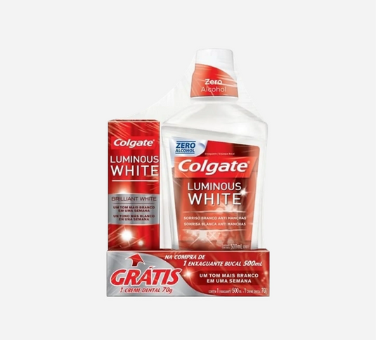 Colgate Luminous White Mouthwash + Toothpaste Kit 19 oz