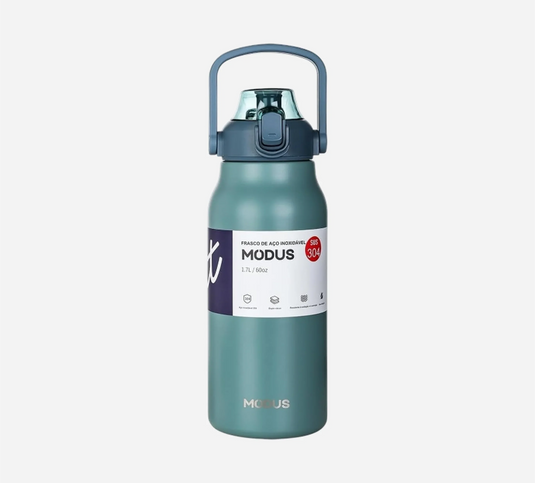 Modus Double Wall Vacuum Insulated Water Bottle Green 60oz