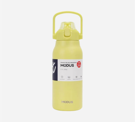 Modus Double Wall Vacuum Insulated Water Bottle Yellow 60oz