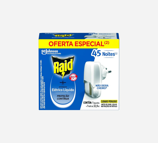 Raid Liquid Electric Insect Repellent + 1 Refill 45 Nts
